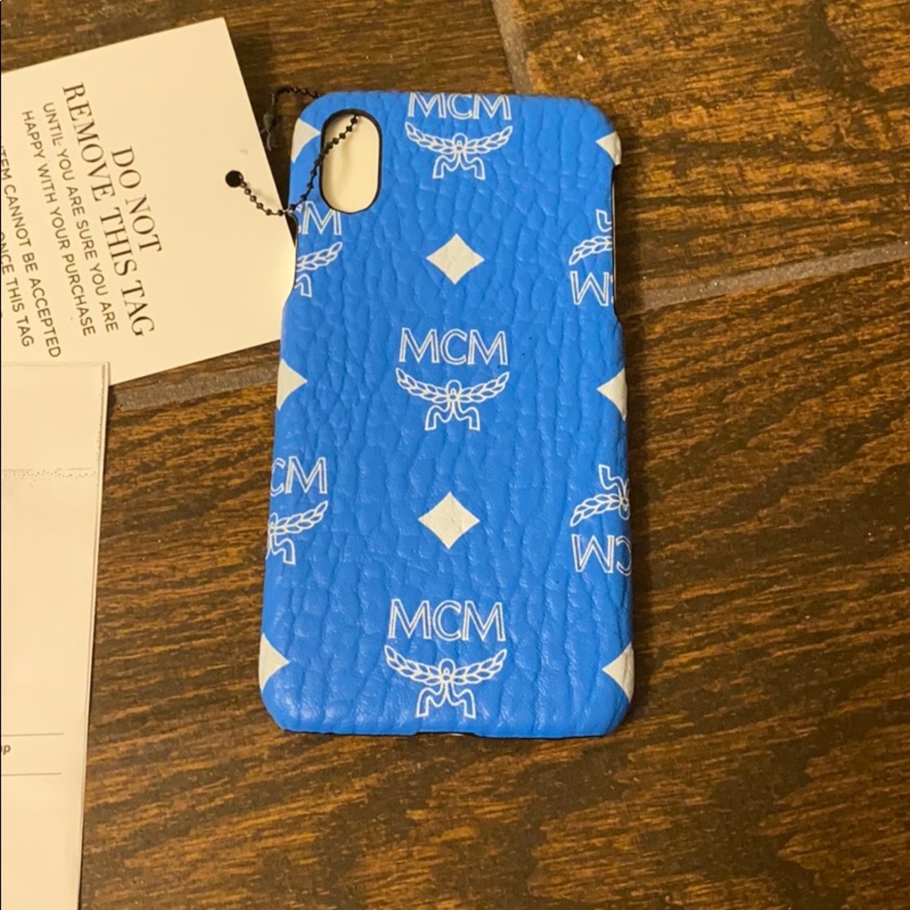 MCM iPhone X Blue and White Case BRAND New